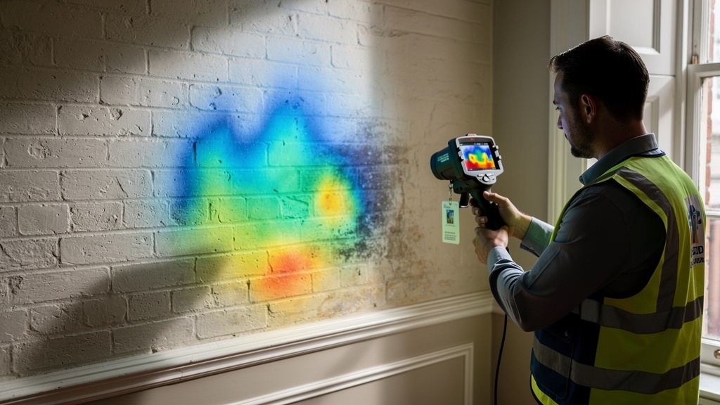 Property surveyor using specialist equipment to inspect a leasehold flat — lease extension guide
